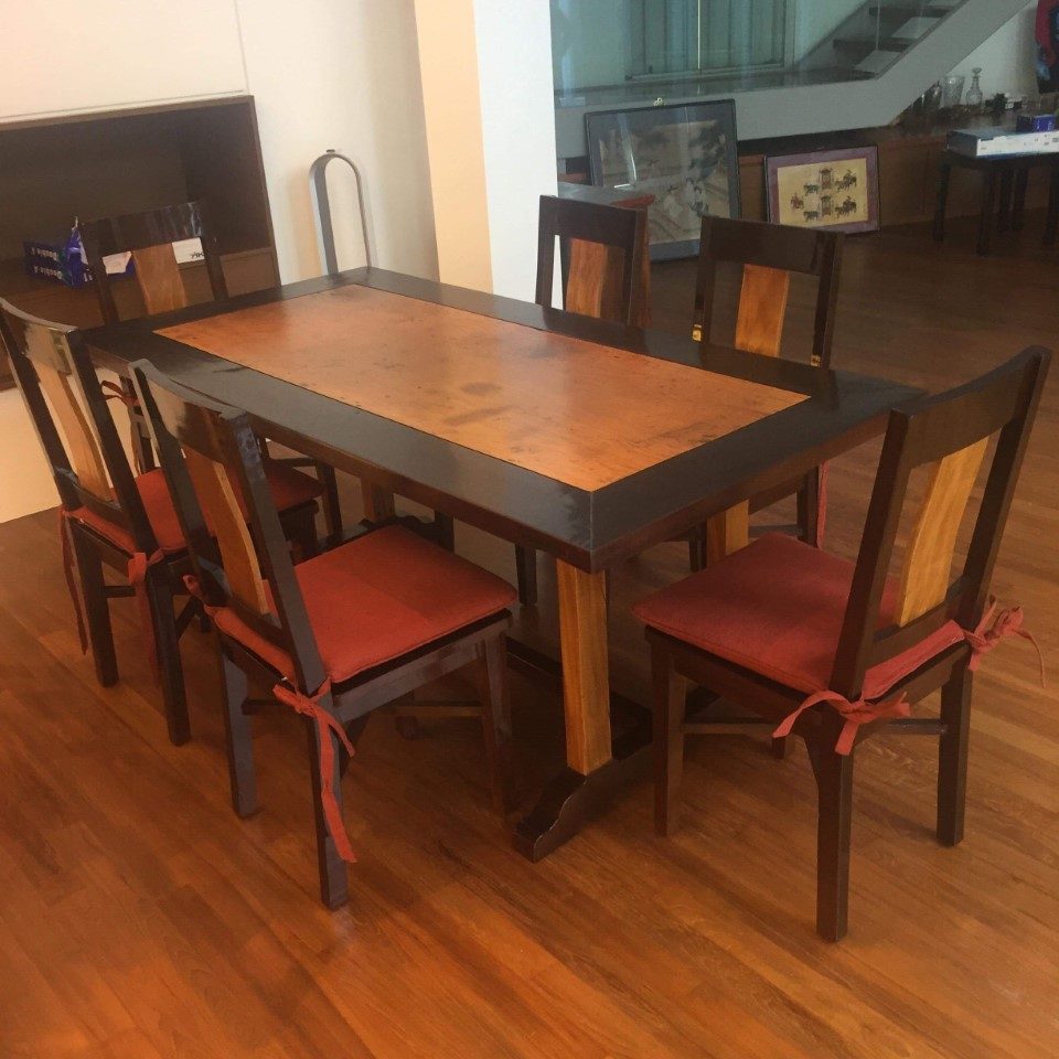 dining table with chairs after